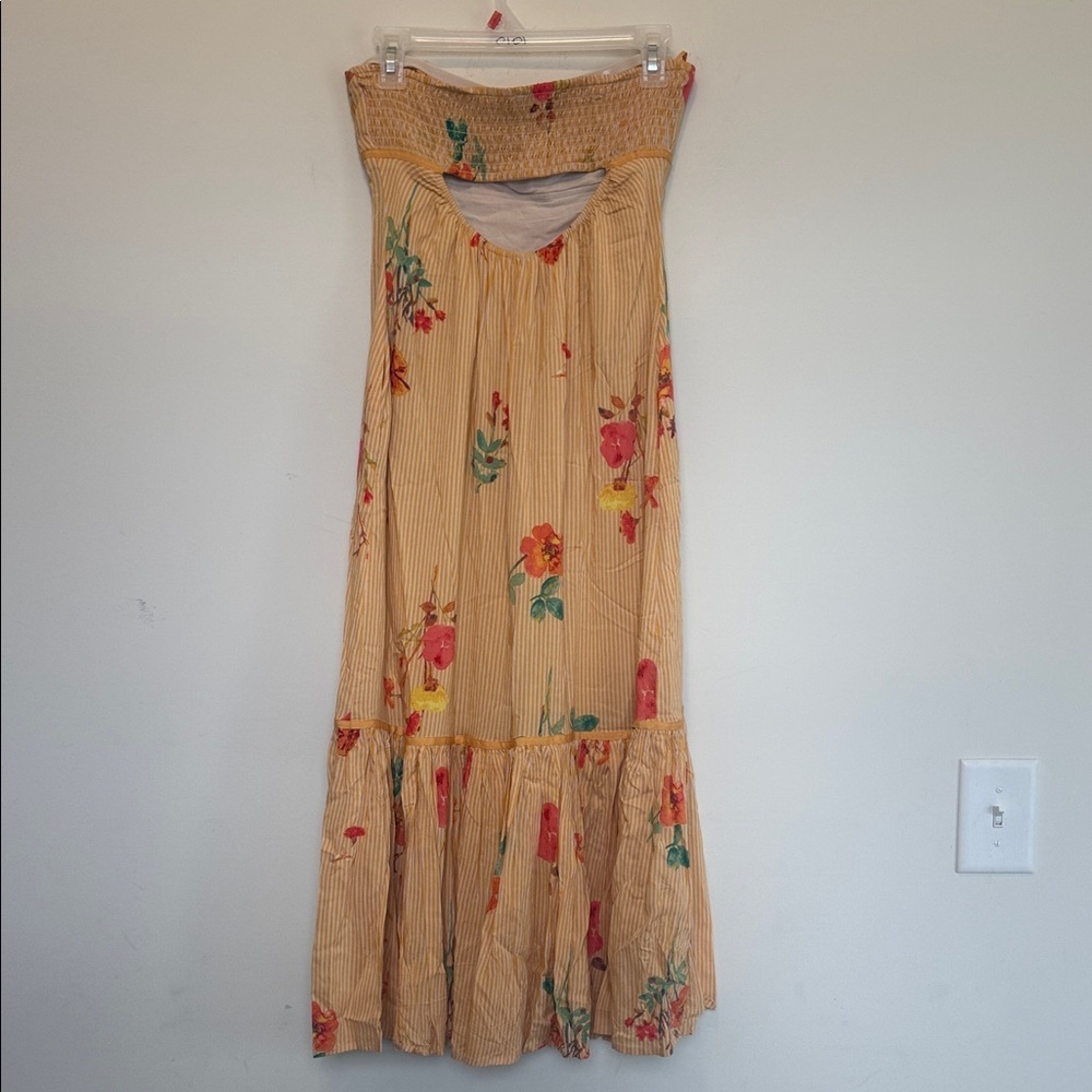 Free People Floral Strapless Dress - Picture 4 of 8